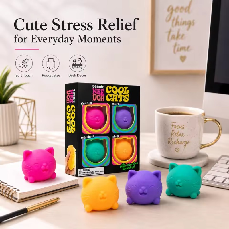 Trending Needoh Mini 4 Pack Se - огляд і ціна Fidget Cube Original