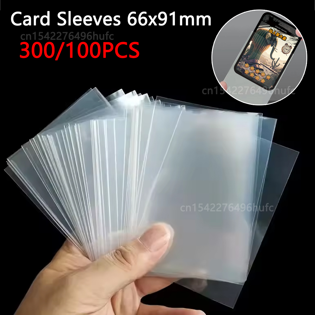 300/100Pcs 66*91mm Card Sleeve - огляд і ціна Pokemon Binder Card